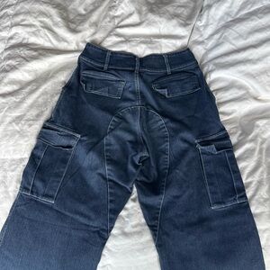 I.AM.GIA high wasted cargo style pants in navy blue, size M